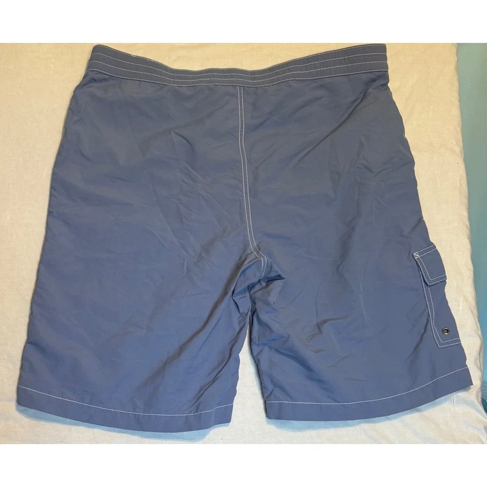 Polo Ralph Lauren Swim Trunks Mens Blue Cargo Pocket Mesh‎ Lined Board Shorts
